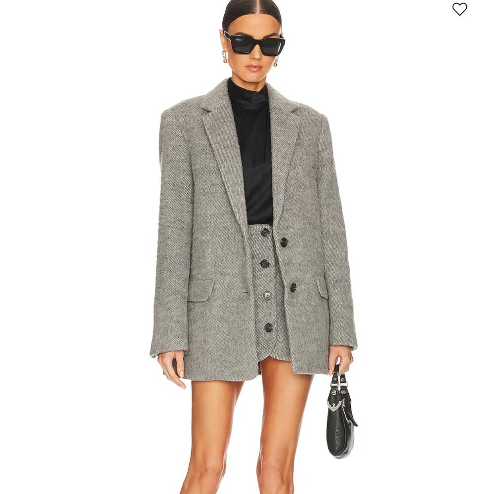 Helmut Lang Gray Mini A-Line Skirt for Work